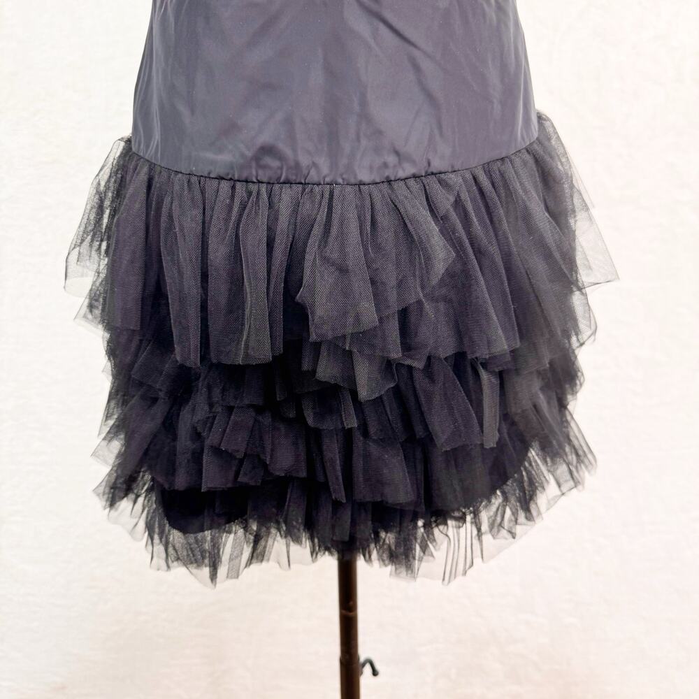 BCBGeneration Lace & Tulle Dress Black Mini Cocktail Party LBD Whimsigoth Size 6 - Picture 5 of 15